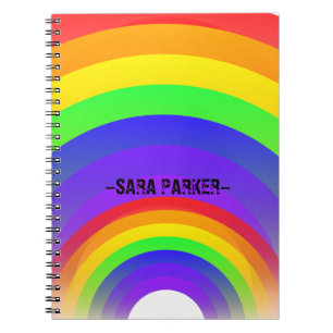 A beautiful rainbow color planner notebook