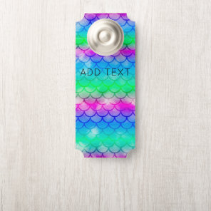 A beautiful range of mermaid-style colors    door hanger