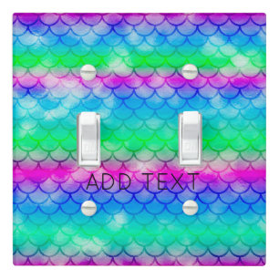 A beautiful range of mermaid-style colors   light switch cover