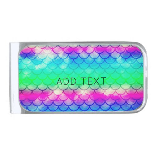 A beautiful range of mermaid_style colors    silver finish money clip