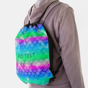 A beautiful range of mermaid-style drawstring bag