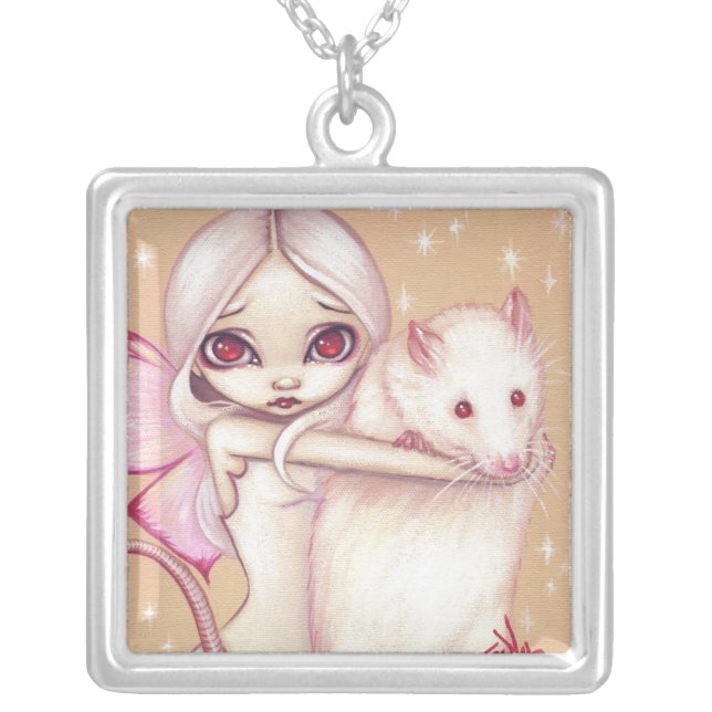 A Beautiful Rat NECKLACE fairy fantasy rats (Front)