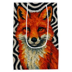 A beautiful red fox medium gift bag