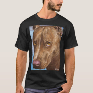 A Beautiful Red Nose Pit Bull Painting T-Shirt