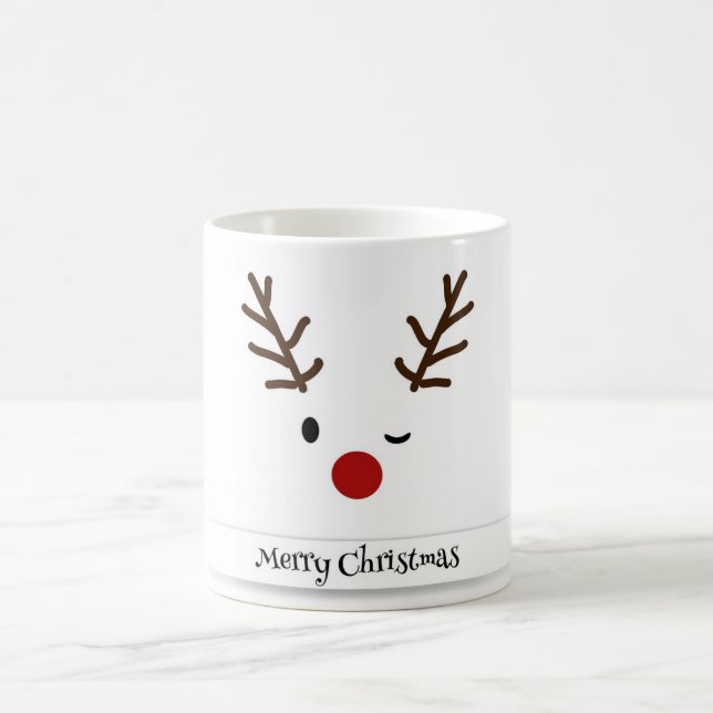 A beautiful reindeer coffee mug (Center)