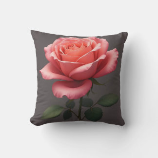 A beautiful rose, fresh and vibrant. Throw Pillow
