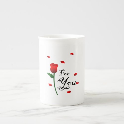 A beautiful rose_themed glassware bone china mug