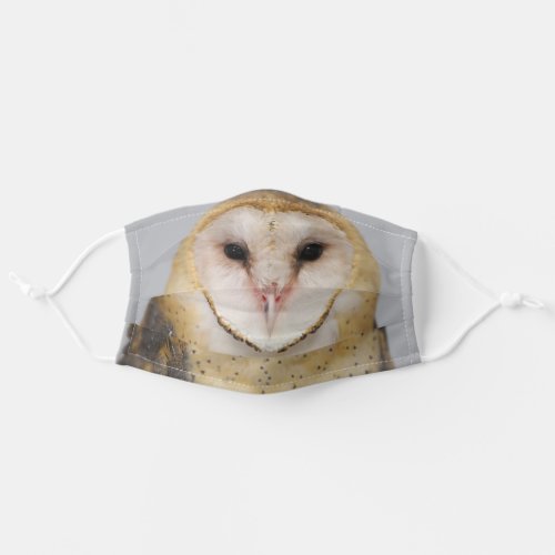 A Beautiful Serene Barn Owl Adult Cloth Face Mask