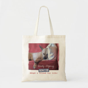 A Beautiful Sleeping Dog Tote Bag