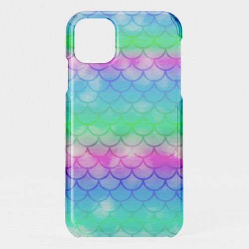 A beautiful spectrum of mermaid colors co Case_Mat iPhone 11 Case