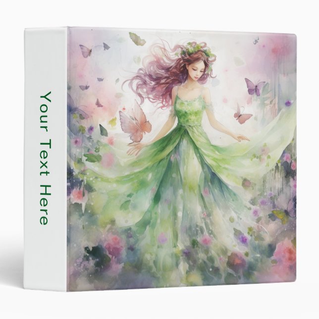 A Beautiful Spring Fairy 3 Ring Binder (Front/Spine)