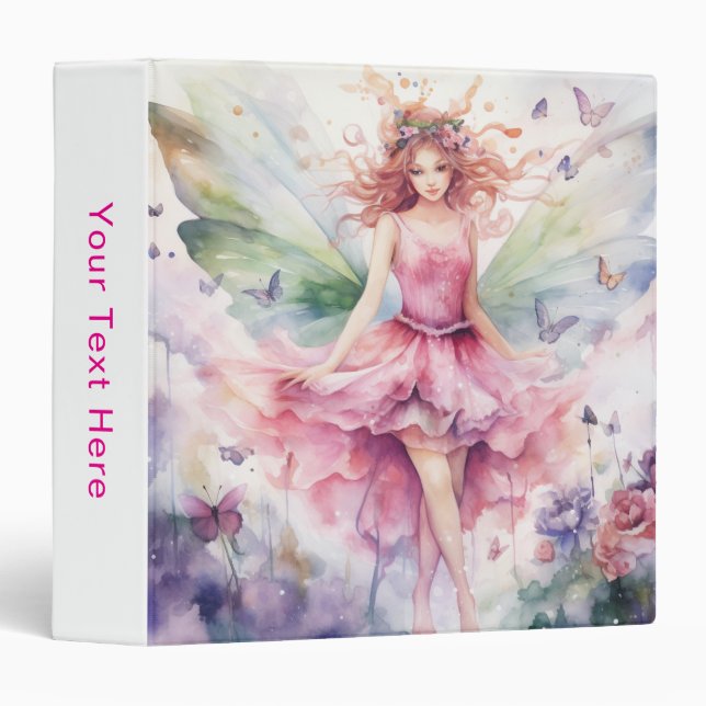 A Beautiful Spring Fairy 3 Ring Binder (Front/Spine)