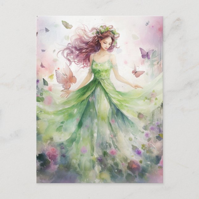 A Beautiful Spring Fairy Postcard (Front)