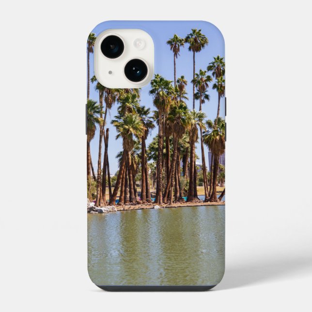 a beautiful spring landscape at Encanto Park iPhone Case (Back)