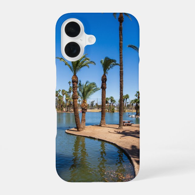 a beautiful spring landscape at Encanto Park iPhone Case (Back)