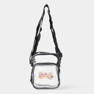 A beautiful summer design inspired by flowers clear crossbody bag