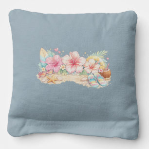 A beautiful summer design inspired by flowers cornhole bags