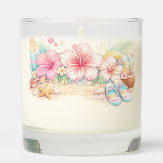 A beautiful summer design inspired by flowers scented candle