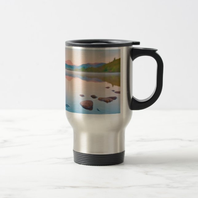 A Beautiful Sunrise On Rannoch Moor Travel Mug (Right)