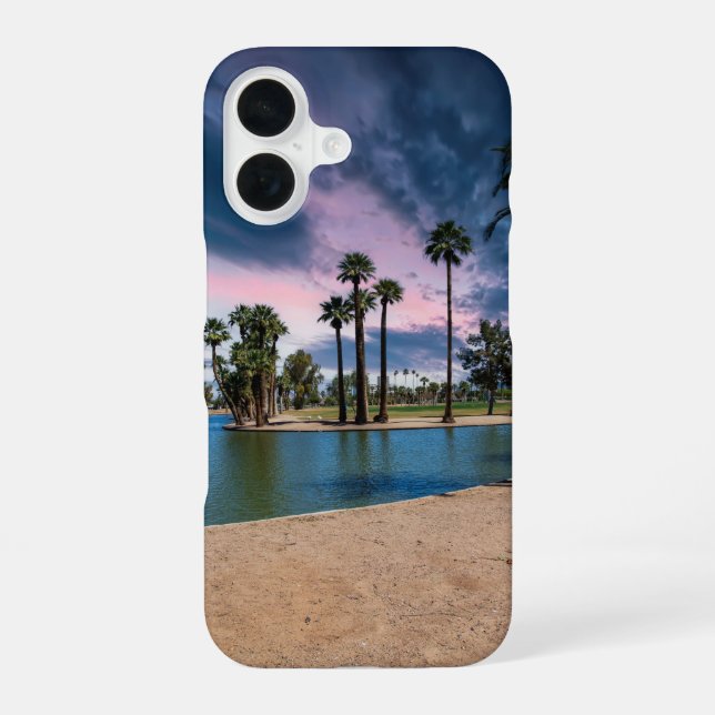 a beautiful sunset at Encanto Park iPhone Case (Back)