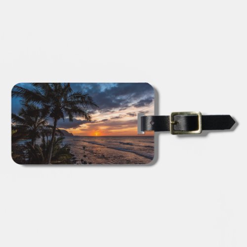 A beautiful sunset luggage tag