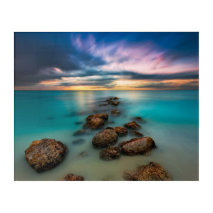 A Beautiful Sunset Over Grace Bay   Turks & Caicos Acrylic Print