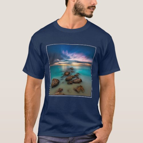 A Beautiful Sunset Over Grace Bay  Turks  Caicos T_Shirt