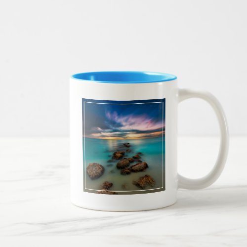 A Beautiful Sunset Over Grace Bay  Turks  Caicos Two_Tone Coffee Mug