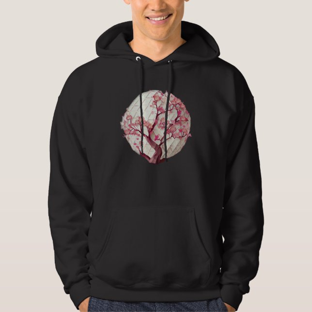 A Beautiful Symbol of Renewal Cherry Blossom Geome Hoodie (Front)