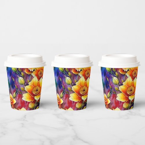 A Beautiful Symphony of Nature Repeating Pattern Paper Cups
