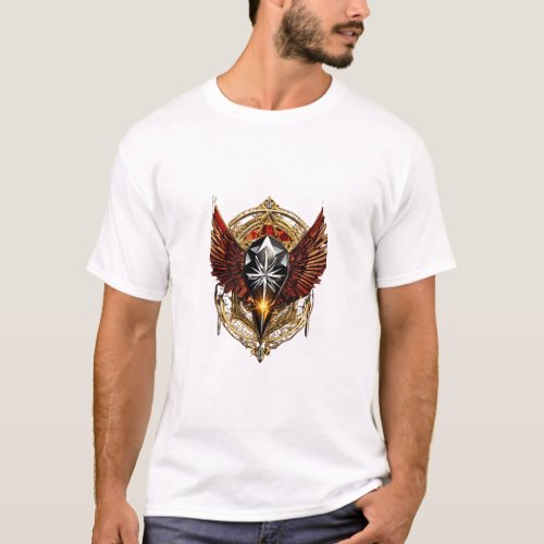 A beautiful t_shirt for men with slogans and eagle