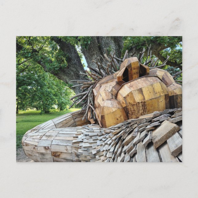 A Beautiful Troll Sleeps Under a Tree Postcard (Front)