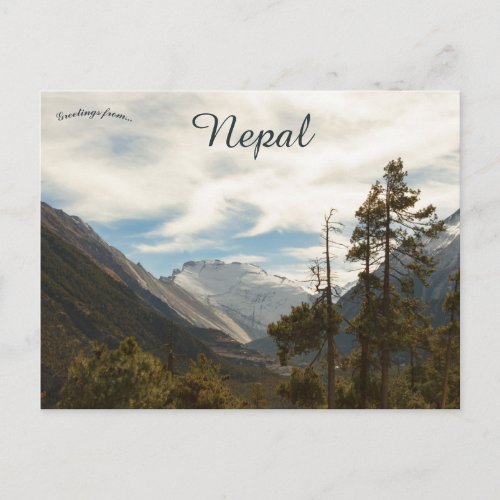A Beautiful View of the Himalayas in Nepal Postcard