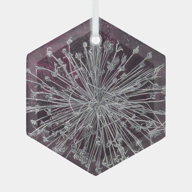 A Beautiful Weed Glass Ornament (Front)