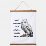 A beautiful white wise Owl Hanging Tapestry