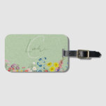 A beautiful wildflower garden personalized luggage tag