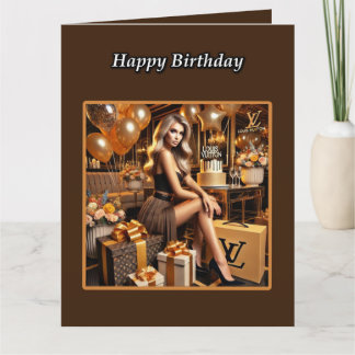 A Beautiful Woman's Luxurious Birthday Card