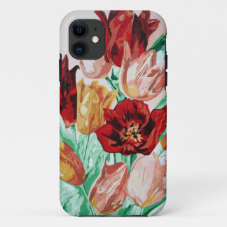 A Beautifully Bold Floral Bouquet of Tulips iPhone 11 Case