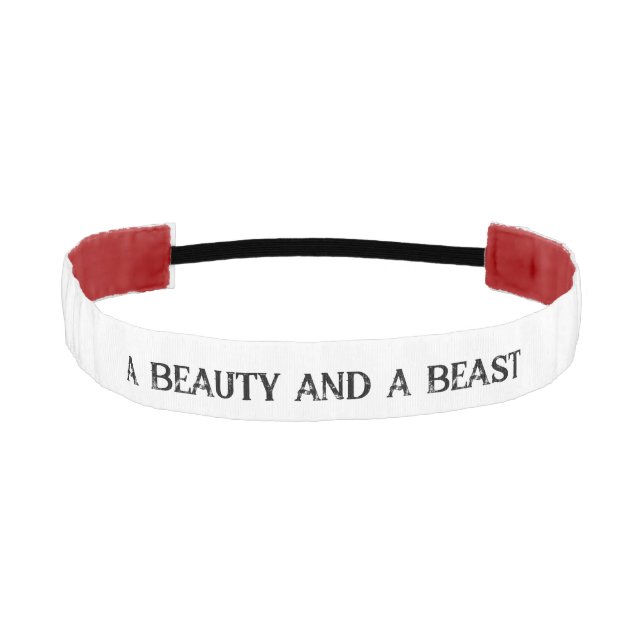 A Beauty and A Beast Athletic Headband (Front)