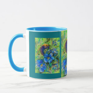 A Bee & Forget-me-not Flowers Mug