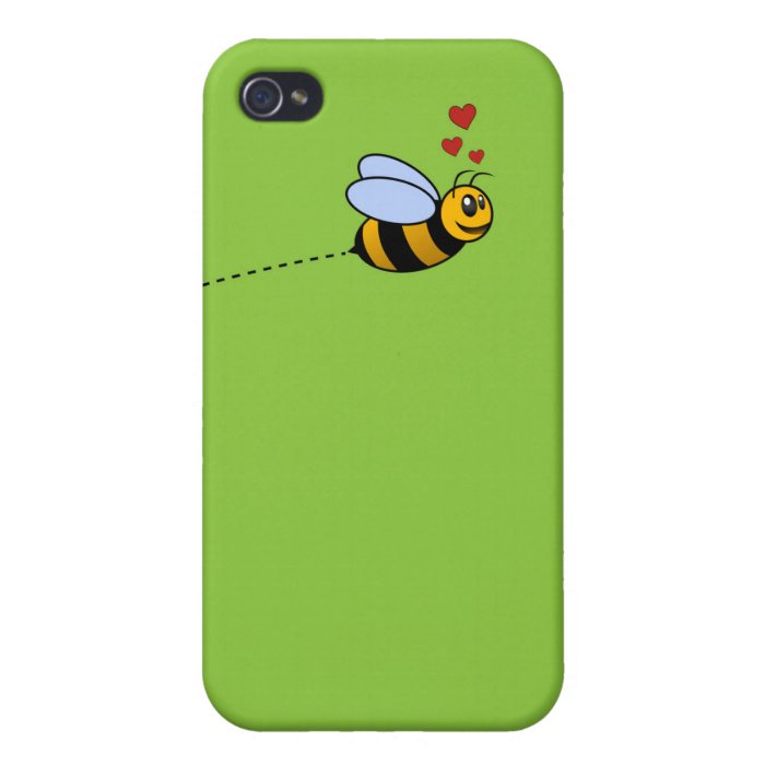 A Bee in Love iPhone 4 Cases