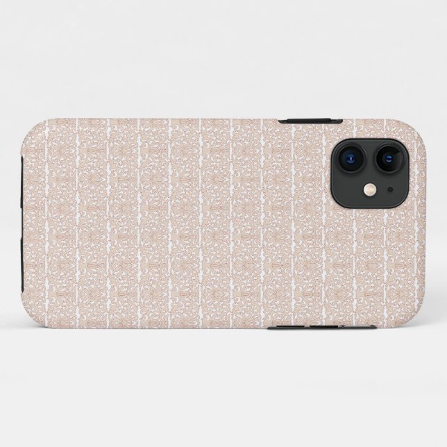 a beige and white checkered pattern on a white bac Case-Mate iPhone case (Back (Horizontal))
