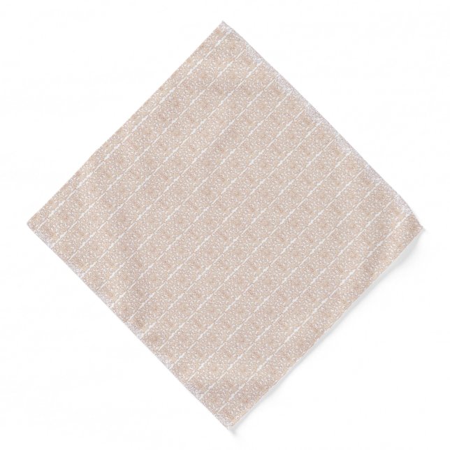 a beige and white wallpaper with a pattern bandana (Front)