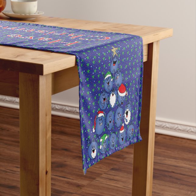 A Berry Little Christmas Personalize 14 x 72 Short Table Runner (In Situ)