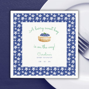 A Berry Sweet Baby Boy Shower Blueberry  Napkins