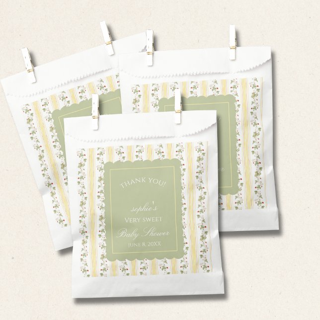 A berry sweet baby is on the way  favor bag (Creator Uploaded)