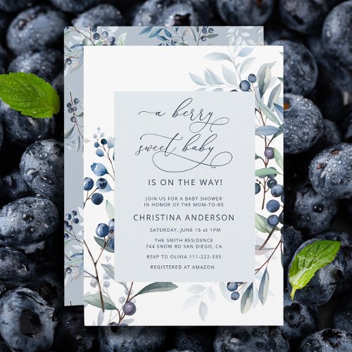 A Berry Sweet Baby is on the Way  Invitation