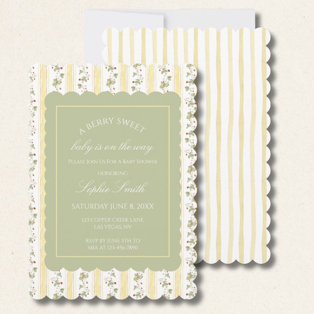 A berry sweet baby is on the way invitation (Creator Uploaded)
