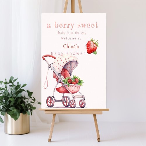 a berry sweet baby shower  foam board