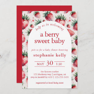 A Berry Sweet Baby Shower Invitation